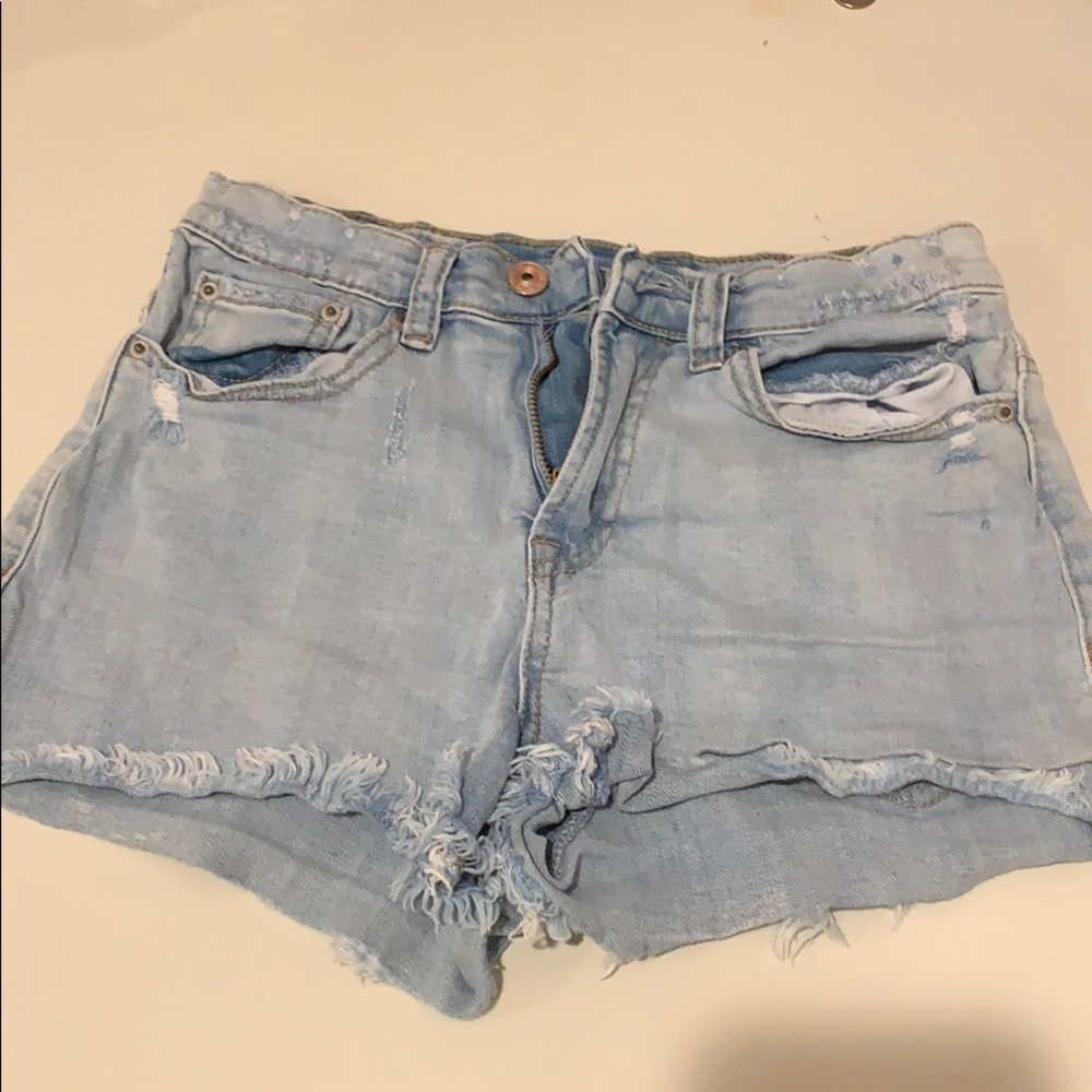 painted jean shorts
